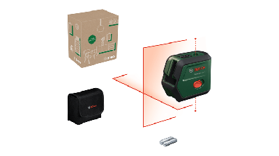 Bosch Groen UniversalLevel 2 Kruislijnlaser | Incl. 2x Alkaline LR06/AA + Opbergetui - 0603663FZ0