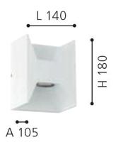 EGLO Tuinwandlamp Morino LED 5 W wit 93318 - thumbnail