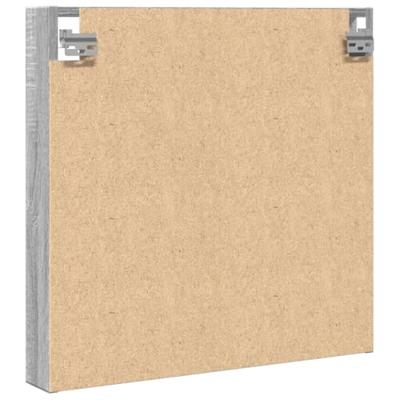 Vitrinekast 60x8,5x58 cm bewerkt hout grijs sonoma eikenkleur