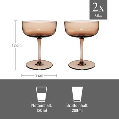 LIKE BY VILLEROY & BOCH - Like Clay - Champagnecoupe 0,19l set/2