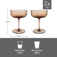 LIKE BY VILLEROY & BOCH - Like Clay - Champagnecoupe 0,19l set/2 - thumbnail