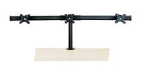 VALUE Drievoudige LCD-arm, tafelmontage, zwart - thumbnail