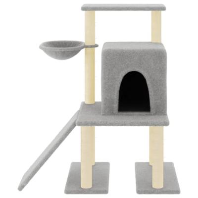 VidaXL Kattenmeubel met sisal krabpalen 96,5 cm lichtgrijs VidaXL Kattenmeubel met sisal krabpalen 96,5 cm lichtgrijs