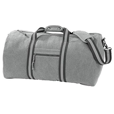 Quadra QD613 Vintage Canvas Holdall - Vintage Light Grey - 58 x 30 x 30 cm