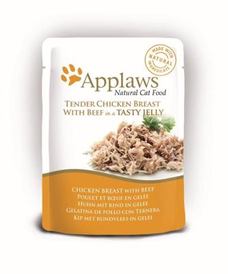 APPLAWS Chicken Breast with Beef in Jelly - nat kattenvoer - 70g