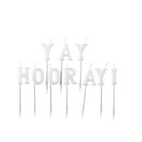 Amscan Kaarsen yay hooray! 6 cm set van 11 | 24 stuks - thumbnail