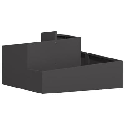 Tuin Bloempot Zwart 80 x 80 x 50 cm Koudgewalst staal