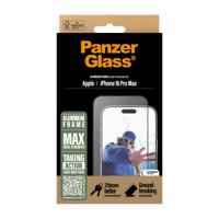 PanzerGlass Aluminium frame schermbeschermer voor Apple iPhone 16 Pro Max 6,9 inch 2024 | Versterkte hoeken voor maximale valbescherming, rand tot rand dekking, krasbestendig, eenvoudig te installeren - thumbnail