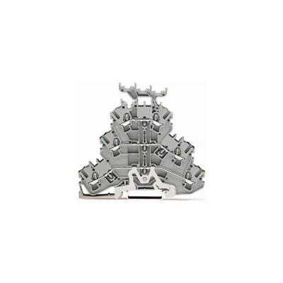 WAGO 2002-3247 Aardklem 3-etages 5.20 mm Spanveer Toewijzing: Terre, N, L Grijs 50 stuk(s)