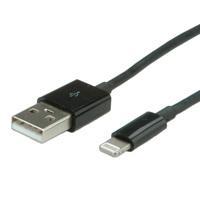 VALUE 8pin naar USB 2.0 kabel voor iPhone, iPod, iPad, 0,15 m - thumbnail