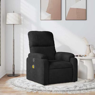 Massagestoel microvezelstof zwart