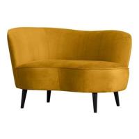 WOOOD Lounge Fauteuil 'Sara' Links, Velvet, kleur Oker - thumbnail