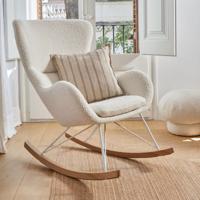 Kave Home Schommelstoel 'Vania' Bouclé, kleur Wit - thumbnail