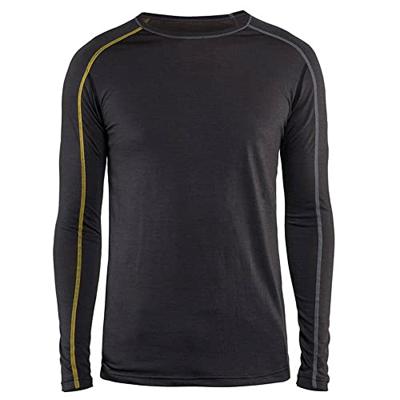 Blåkläder Merino Xlight Onderhemd Lange mouw 479917349835 | Donkergrijs/Geel | Maat XS - 7330509545577 Blåkläder Merino Xlight Onderhemd Lange mouw 479917349835 | Donkergrijs/Geel | Maat XS - 7330509545577