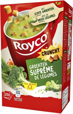Royco Minute Soup groentensuprême met croutons, pak van 20 zakjes