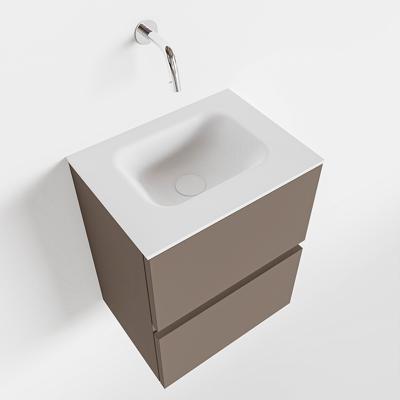 MONDIAZ ADA 40cm toiletmeubel smoke. LEX wastafel talc midden zonder kraangat MONDIAZ ADA 40cm toiletmeubel smoke. LEX wastafel talc midden zonder kraangat