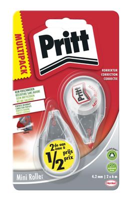 Correctietape Pritt Mini Flex 4.2mmx7m blister à 2 stuks