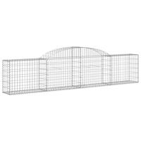 VidaXL Schanskorf gewelfd 300x30x60/80 cm gegalvaniseerd ijzer - thumbnail