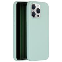 Accezz Liquid Silicone Backcover iPhone 15 Pro Max Telefoonhoesje Blauw - thumbnail