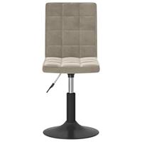 Eetkamerstoelen draaibaar 4 st fluweel lichtgrijs - thumbnail