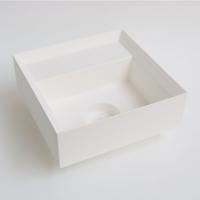 INK - Fontein Polystone Vierkant Zonder Kraangat inclusief Plug - 270x270x90 mm - Mat Wit - thumbnail