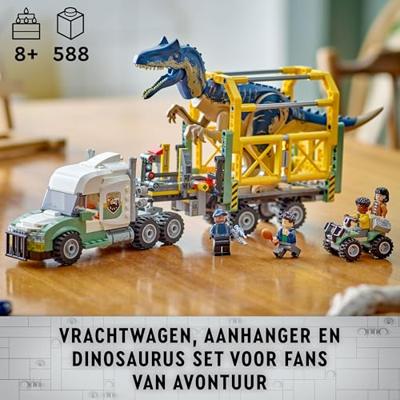 LEGO jurassic world 76966 dinosaurusmissies: allosaurus transporttruck - thumbnail