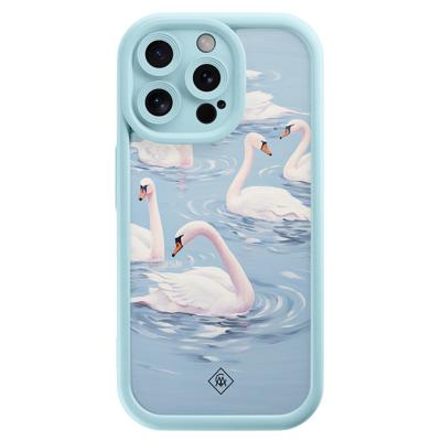 iPhone 15 Pro Max blauwe case - Zwanen iPhone 15 Pro Max blauwe case - Zwanen