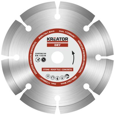 Kreator KRT082100 Premium diamantschijf D89mm | Doorslijpschijf droog 1 stuks Kreator KRT082100 Premium diamantschijf D89mm | Doorslijpschijf droog 1 stuks
