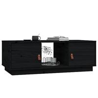 Salontafel 100x50x35 cm massief grenenhout zwart - thumbnail