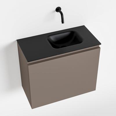 MONDIAZ OLAN 60cm toiletmeubel smoke. LEX wastafel urban rechts geen kraangat MONDIAZ OLAN 60cm toiletmeubel smoke. LEX wastafel urban rechts geen kraangat