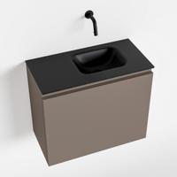 MONDIAZ OLAN 60cm toiletmeubel smoke. LEX wastafel urban rechts geen kraangat - thumbnail