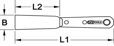 Schabbeitel, 20 x 185 mm KS Tools 907.2267