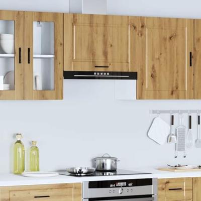 Keukenwandkast Porto bewerkt hout artisanaal eikenkleur Keukenwandkast Porto bewerkt hout artisanaal eikenkleur