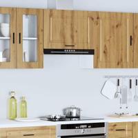 Keukenwandkast Porto bewerkt hout artisanaal eikenkleur - thumbnail