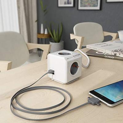 Cube multipluggen Allocacoc Powercube Extended 1402 USB 250 V 16 A 1,5 m