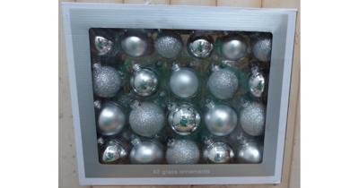 Kerstballen glas zilver 42 ballen - Warentuin mix Kerstballen glas zilver 42 ballen - Warentuin mix