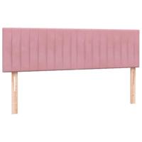 Boxspring met matras fluweel roze 160x210 cm - thumbnail