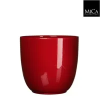 Mica Decorations Tusca pot donkerrood 23x25cm - thumbnail