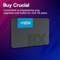 Crucial CT1000BX500SSD1 BX500 Internal SSD, 1TB, 2.5", SATA3 6Gbps, w/ adapter - thumbnail