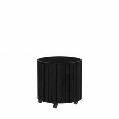 Zwarte Hoge Ronde Plantenbak - Ø55/55 CM