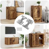 Scharnier 2 pcs Nikkel 26 mm IJzer - thumbnail