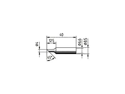 Ersa 0832NDLF Soldeerpunt Schuin Grootte soldeerpunt 4 mm Inhoud: 1 stuk(s)