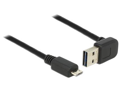 DeLOCK USB-A 2.0 male 90° > Micro-USB male kabel