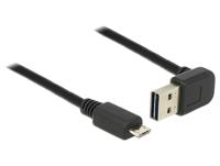 DeLOCK USB-A 2.0 male 90° > Micro-USB male kabel - thumbnail