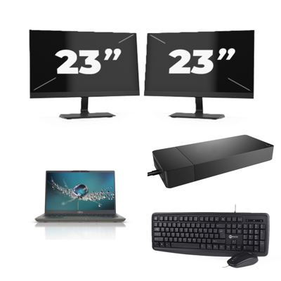 Fujitsu Lifebook U7411 - Intel Core i5-11e Generatie - 14 inch - 16GB RAM - 256GB SSD - Windows 11 Home + 2x 23 inch Monitor Fujitsu Lifebook U7411 - Intel Core i5-11e Generatie - 14 inch - 16GB RAM - 256GB SSD - Windows 11 Home + 2x 23 inch Monitor