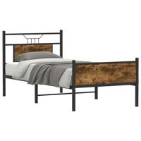 Bedframe zonder matras hout gerookt eikenkleurig 80x200 cm - thumbnail