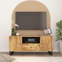 Tv-meubel 105x33,5x46 cm massief mangohout en bewerkt hout - thumbnail