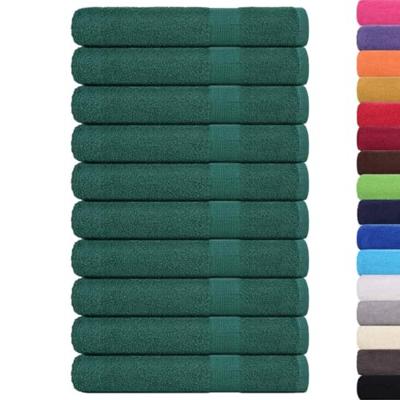 VidaXL Handdoeken 10 st 100x200 cm 360 g/m² 100% katoen groen