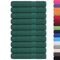 VidaXL Handdoeken 10 st 100x200 cm 360 g/m² 100% katoen groen - thumbnail