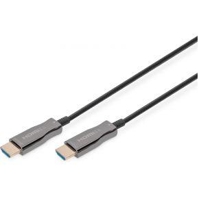 Digitus AK-330125-200-S HDMI-kabel HDMI / Glasvezel Aansluitkabel HDMI-A-stekker, HDMI-A-stekker 20.00 m Zwart 4K UHD